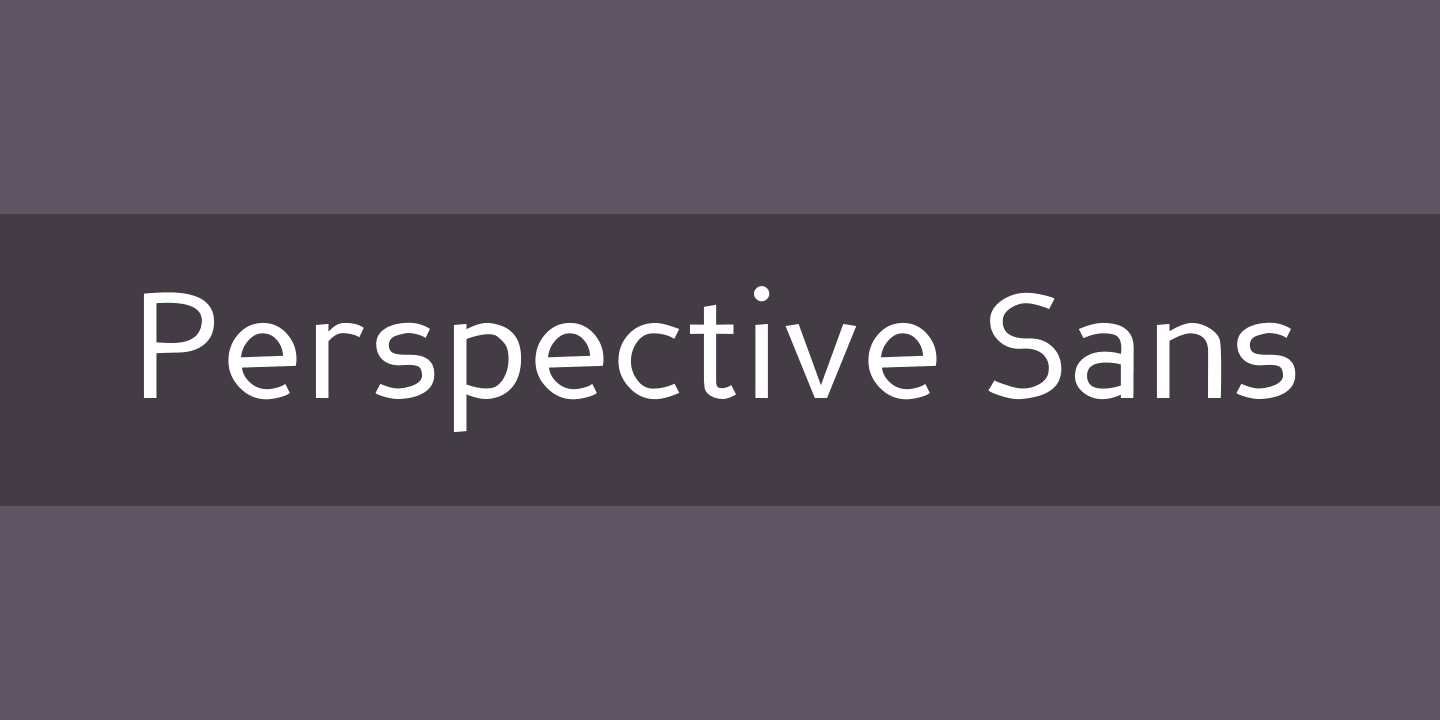 Przykład czcionki Perspective Sans